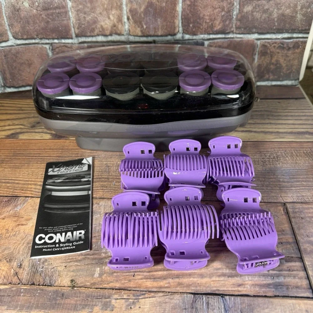 Conair CHV14JXR Extreme Heat Jumbo and Super Jumbo Rollers w/ Clips - Open Box